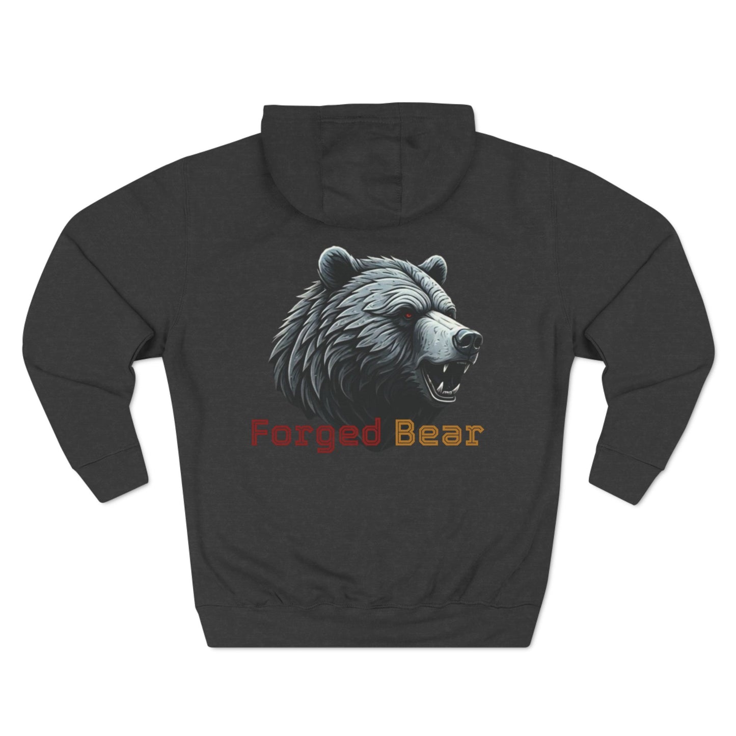 Three-Panel Forged Bear Fleece Hoodie